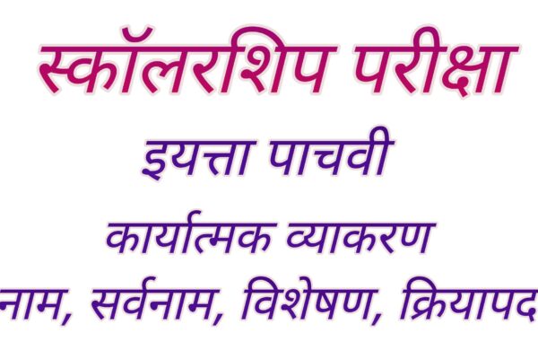 Scholarship Exam | कार्यात्मक व्याकरण| Scholarship Exam| Class 5th
