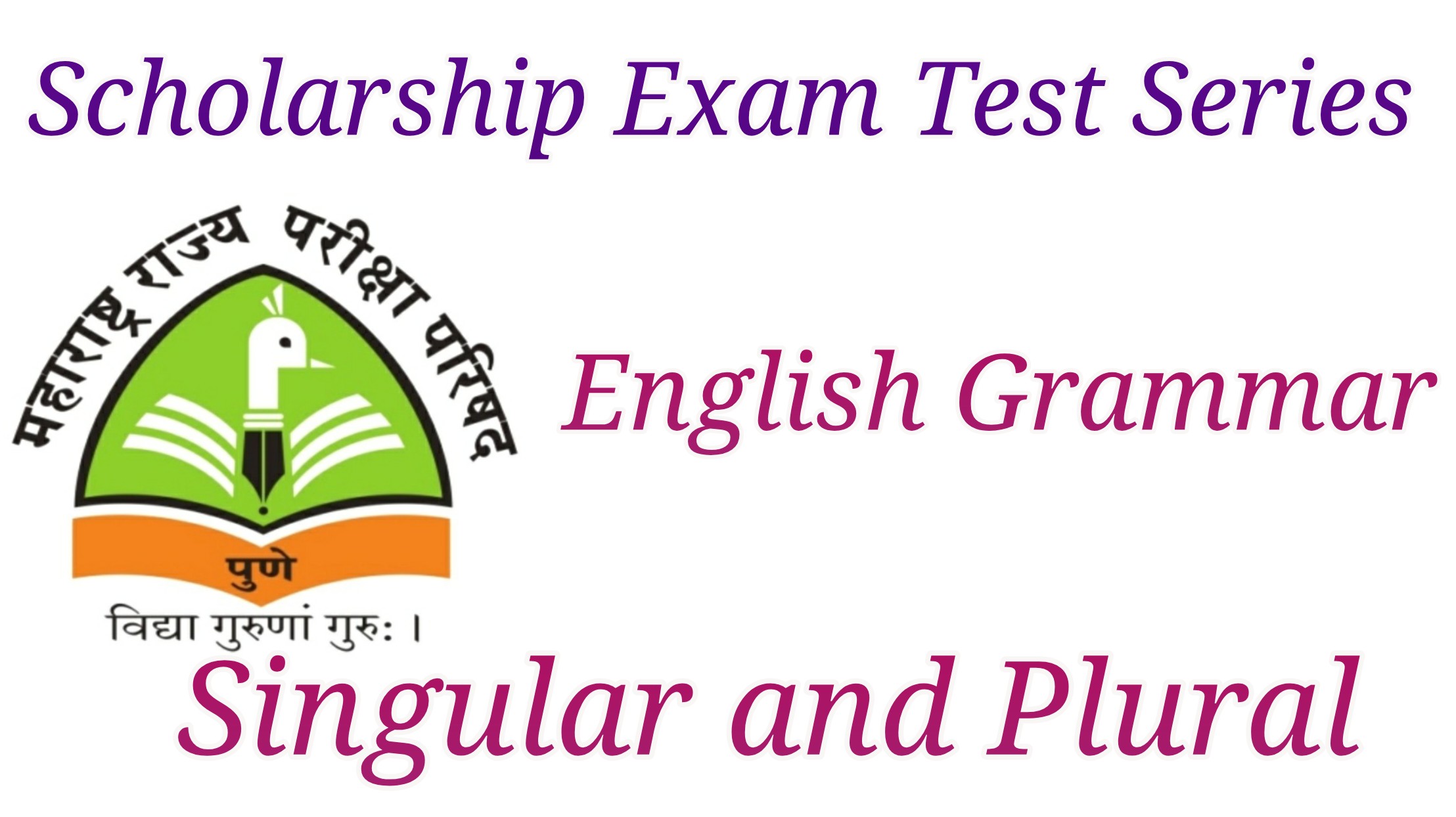Scholarship Exam Test Series | Singular and plural
